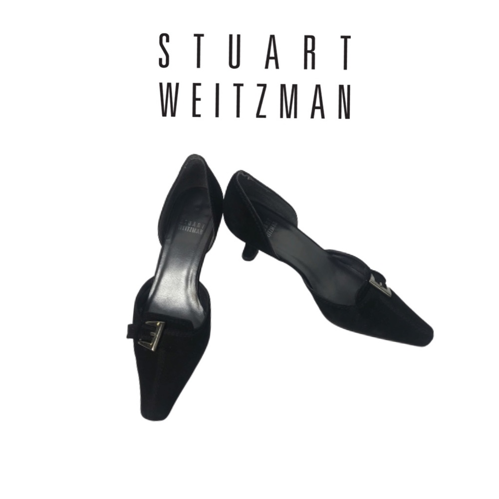 Stuart Weitzman Black Suede Shoes. Sz 4.5